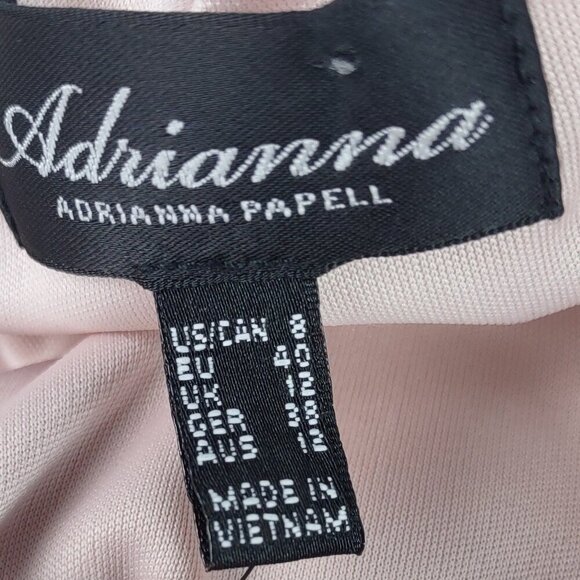 Adrianna Papell Pink Chiffon Embellished Cocktail Dress. Size 8 (NWT) - Picture 11 of 14